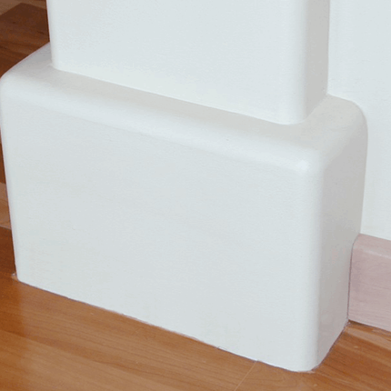 Trim - Tex 72 - 0904 External Corner Piece Bullnose 90º 3 Way 19mm 72 - 0904