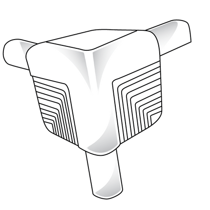 Trim - Tex External Corner Piece 10mm Bullnose 90º 3 Way 72 - 0923