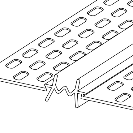 Trim-Tex 72-2710 Hideaway Expansion Joint Mud Legs 25mm 3m 25 Piece (UV Stabilised) 72-2710