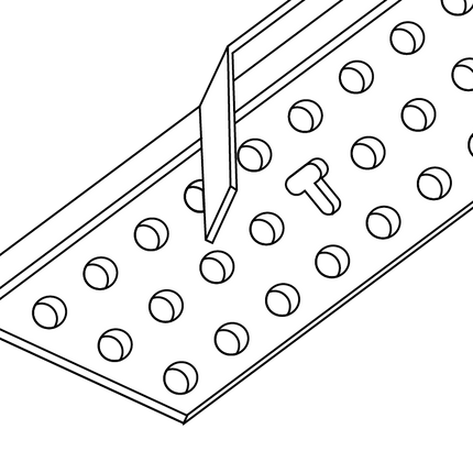 Trim-Tex 72-9000 L Bead Flat Tear Away 8mm 3m 50 Piece 72-9000