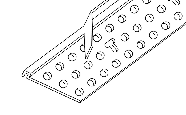 Trim-Tex 72-9000 L Bead Flat Tear Away 8mm 3m 50 Piece 72-9000
