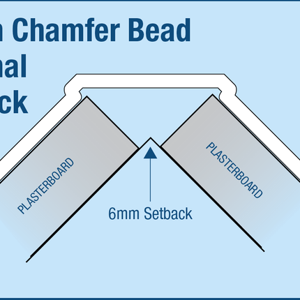 Trim-Tex 72-9510 Corner Bead Chamfer 90º 32mm 3m 30 Piece 72-9510