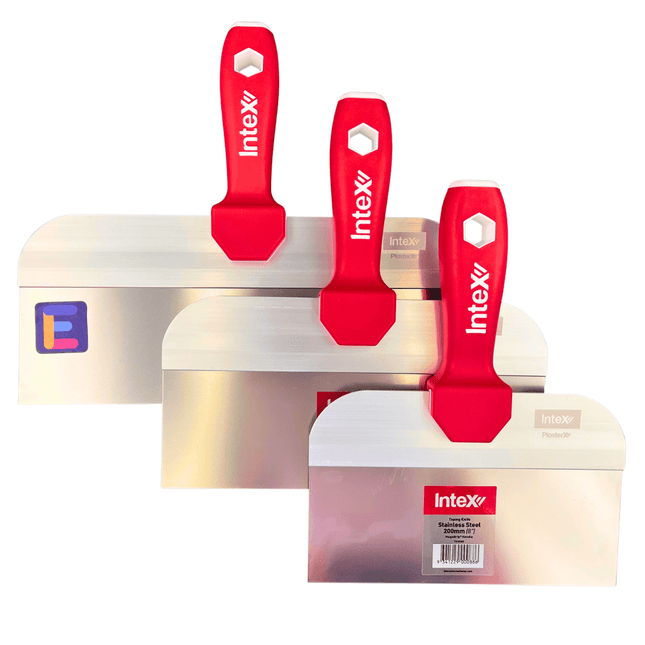 Intex PlasterX Stainless Steel Taping Knives with MegaGrip Handles