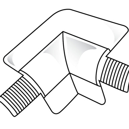 Trim - Tex 72 - 0903 Internal Corner Piece Bullnose 90º 2 Way 19mm 72 - 0903